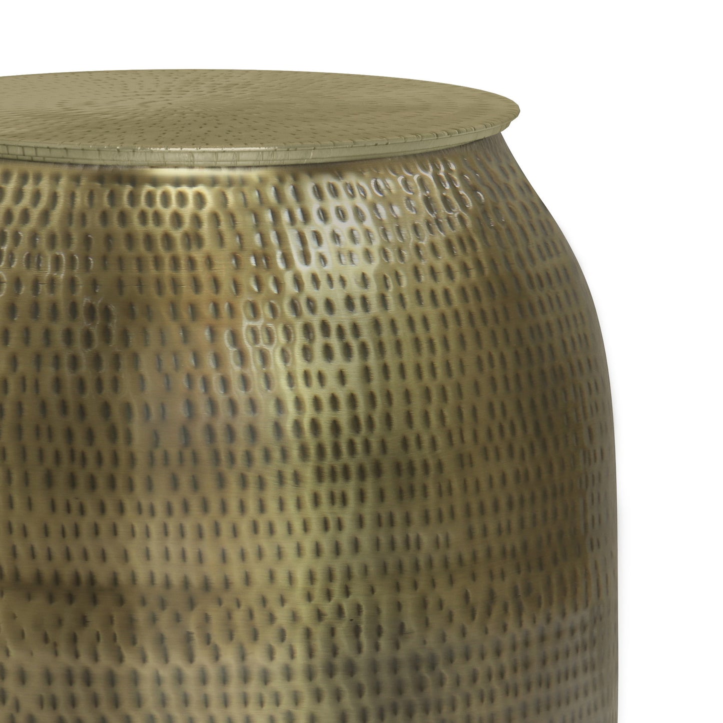 Griffen - Metal Storage Accent Table - Antique Gold