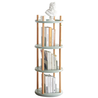 Storage Shelf, 360ÔøΩÔøΩÔøΩÔøΩÔøΩÔøΩÔøΩÔøΩÔøΩÔøΩÔøΩÔøΩÔøΩÔøΩÔøΩ Rotating Bookshelf, 4 Tier Bookcase With Large-Capacity Storage Space, Multifunctional Storage Rack, Compact Design For Living Room - Natural