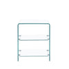 Tempered Clear Bent Glass Side Table Sofa Table, Multi Purpose Use, Premium Tempered Glass - Transparent