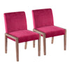 Carmen - Contemporary Chair (Set of 2) - White Washed / Hot Pink
