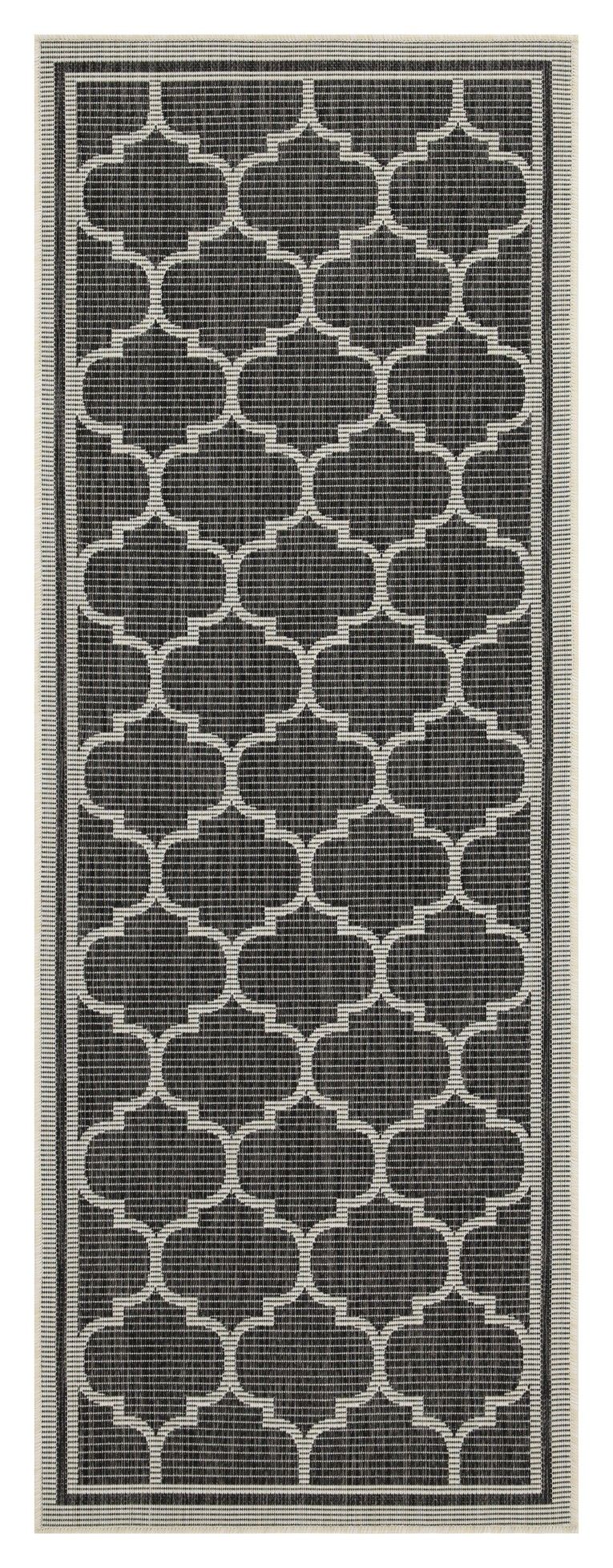 Sunshine - 7'10" X 10'3" Polypropylene Indoor, Outdoor Area Rug - Anthracite