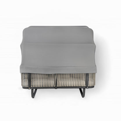 Outdoor Patio Daybed Rattan Daybed Outdoor Sunbed With Detachable Pillows For Patio, Backyard, Pool - Gray