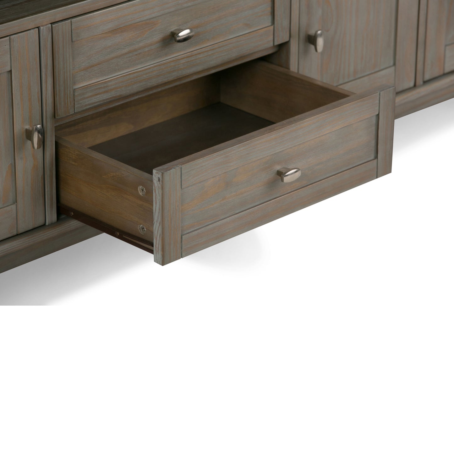 Warm Shaker - TV Media Stand - Distressed Gray