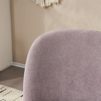 Modern Low Back Accent Chair, Upholstered Armless Living Room Chairs, Round Pine Wood Feet, For Small Living Spaces, Living Room - Purple