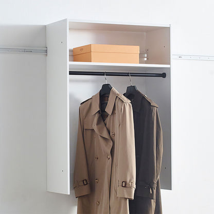 Devi - Wall Mounted Wood Closet System With Modular Versatility And Warm - White