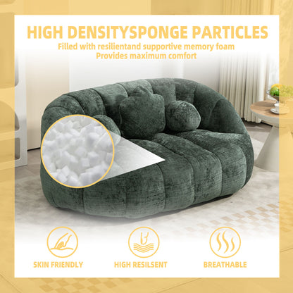 Bean Bag Sofa Lazy Sofa Durable Comfort Lounger High Back Bean Bag Chair Couch For Adults And Kids - Emerald