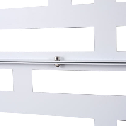Decorative Freestanding Metal Privacy Screen For Indoor & Outdoor Use - White