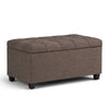 Sienna - Storage Ottoman Bench - Fawn Brown