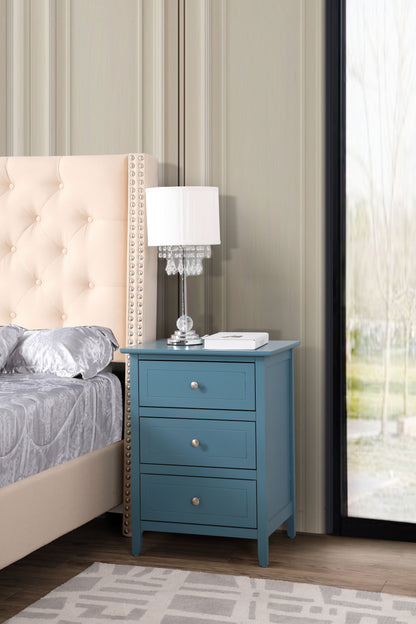 Daniel - Transitional Nightstand - Teal