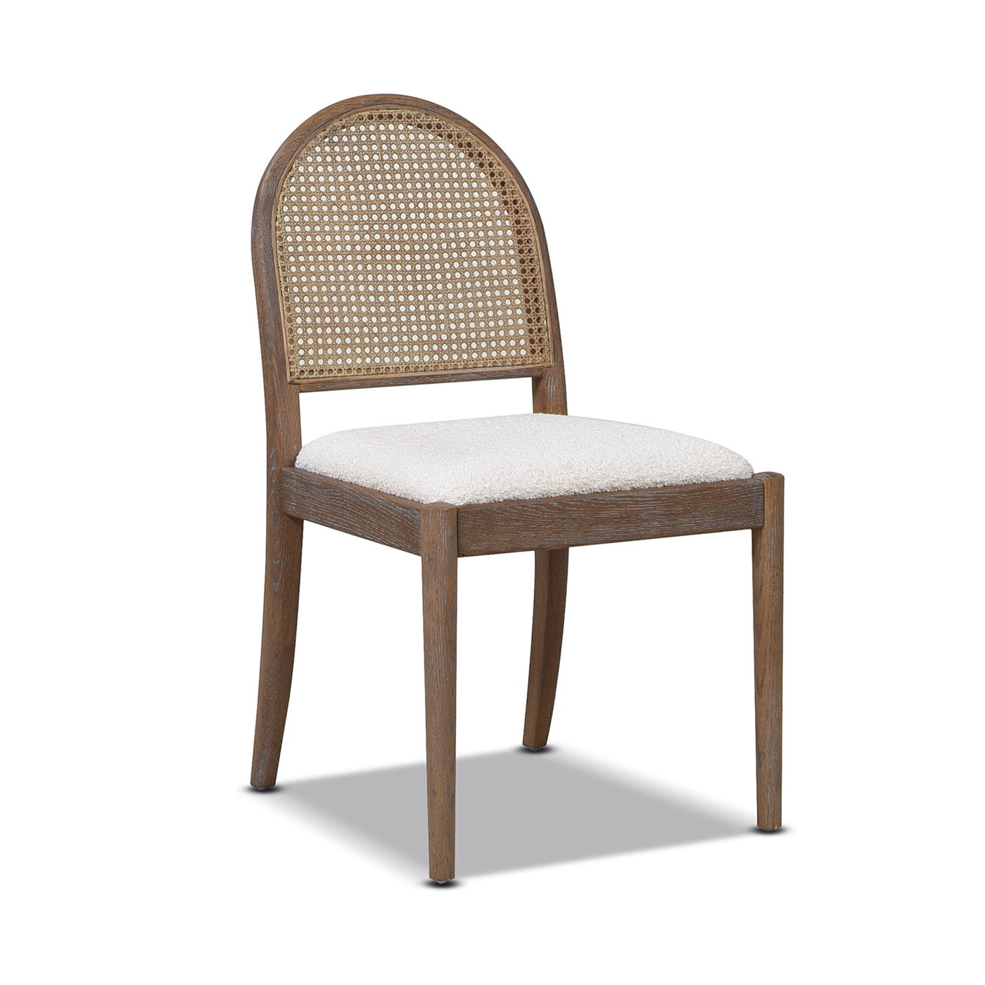 Panama - Curved Cane Side Dining Chair (Set of 2) - Ivory White