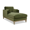 Knox - Modern Farmhouse Chaise Lounge Chair - Olive Green