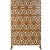 Freestanding Decorative Metal Privacy Screen For Deck Balcony Patio - Brown, Steel, 76
