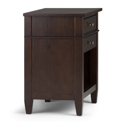 Carlton - Bedside Table - Dark Tobacco Brown