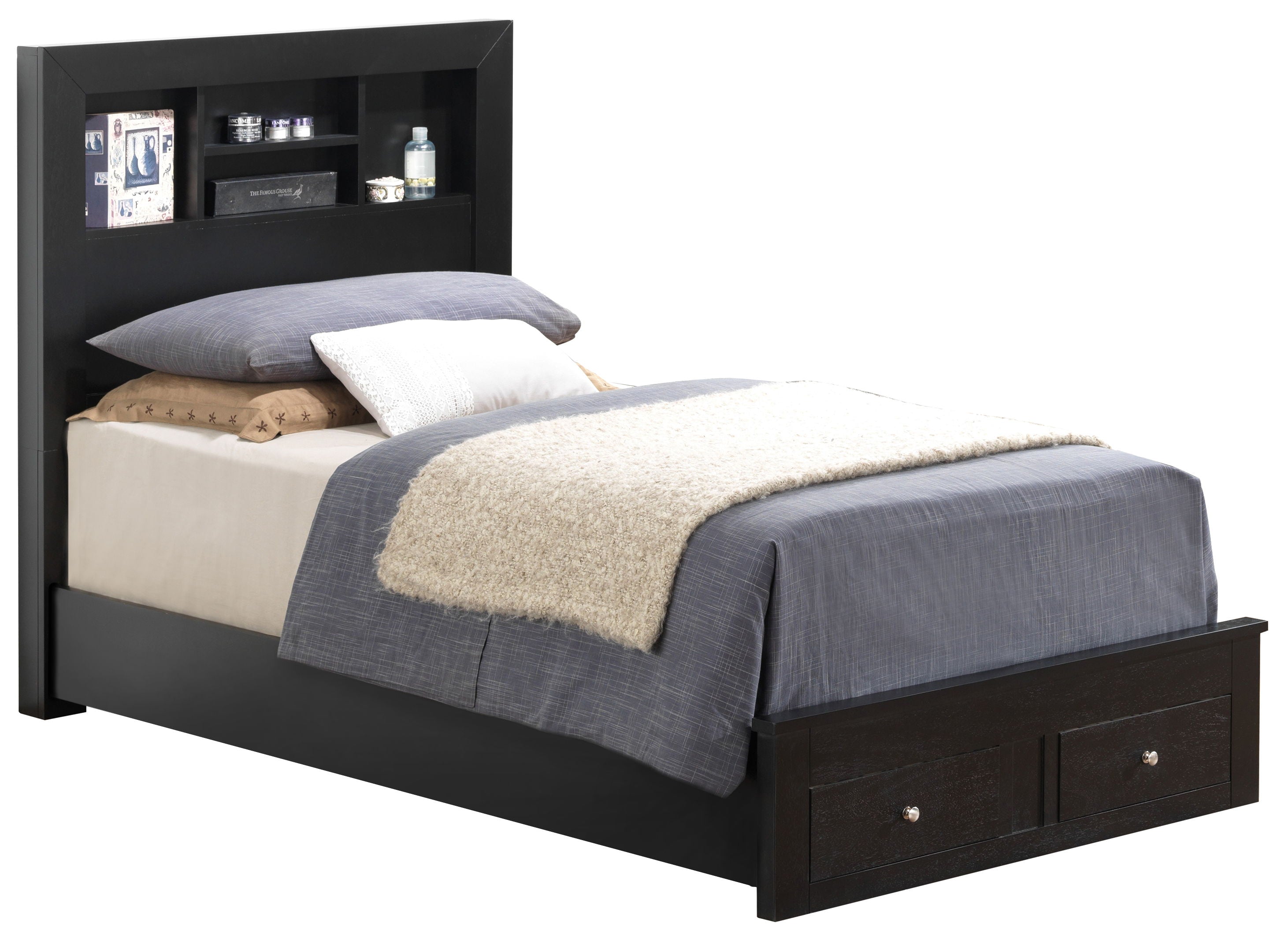 Twin Storage Bed - Black