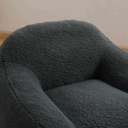 Giant Bean Bag Chair For Adults, Spacious Memory Foam Bean Bag Sofa With Armrests Teddy Fabric, Comfy Seating For Living Room Or Bedroom - Light Grayish Green