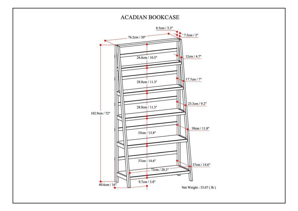 Acadian - Bookcase - White