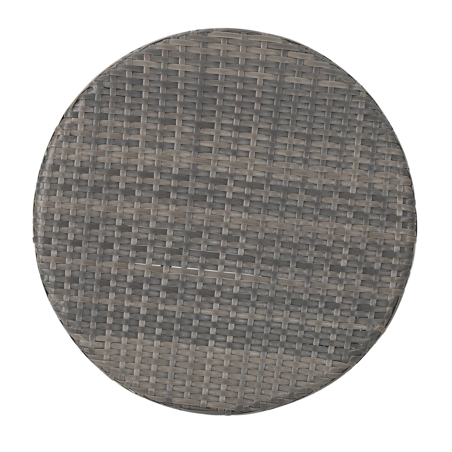 Thrive - Hourglass Rattan Table With No Glass Top - Gray