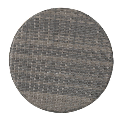 Thrive - Hourglass Rattan Table With No Glass Top - Gray