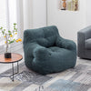 Soft Teddy Fabric Tufted Foam Bean Bag Chair With Teddy Fabric - Green