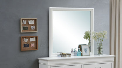 Elegant Transitional Mirror - Silver Champagne