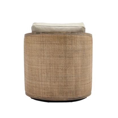 Swivel Barrel Chair, Comfy Round Accent Sofa Chair, 360 Degree Swivel - Oyster Gray