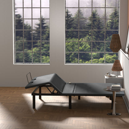 Btx4 - Queen Adjustable Bed Base With Head And Foot Position Adjustment - Black / Gray