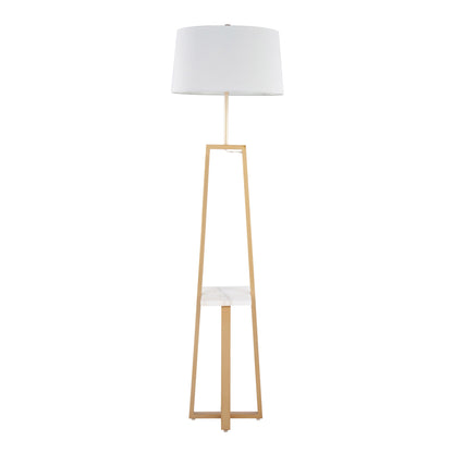 Cosmo - Shelf Contemporary / Glam Floor Lamp - Gold