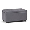Cosmopolitan - Storage Ottoman - Stone Gray