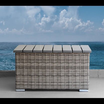 Modern 8 Person Outdoor Seating Group With Cushions - Gray Mix