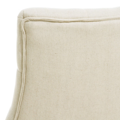 Cheney - Contemporary Dining Chair (Set of 2) Tufted Fabric Upholstery - Beige