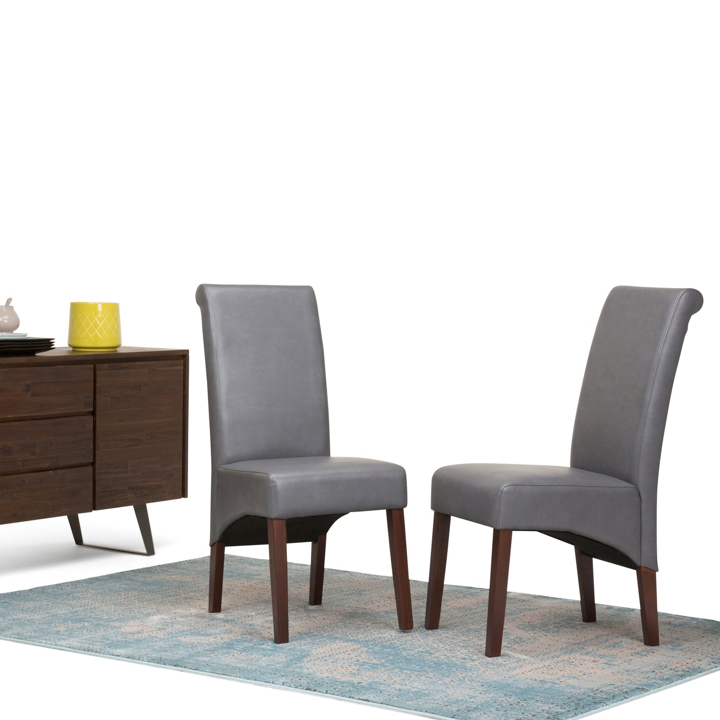 Avalon - Deluxe Parson Dining Chair (Set of 2) - Stone Gray