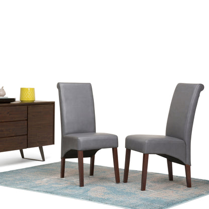 Avalon - Deluxe Parson Dining Chair (Set of 2) - Stone Gray
