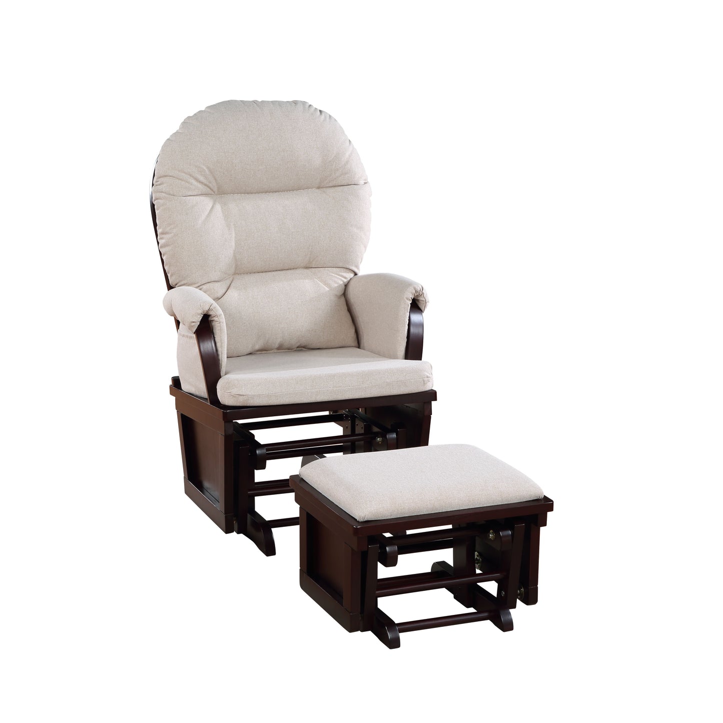 Madison - Glider & Ottoman - Espresso / Latte