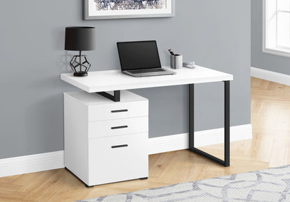 Computer Desk For Home Office, Laptop, Left Right Set - Up, Storage Drawers - White
