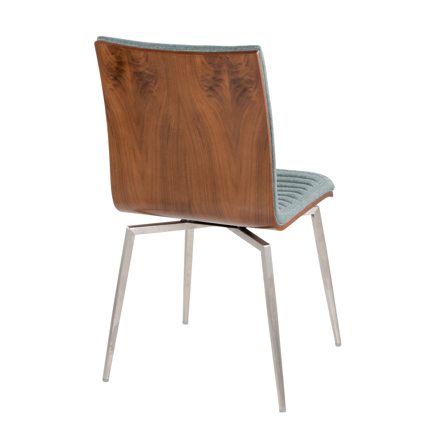 Mason - Contemporary Dining / Chair With Swivel (Set of 2) - Walnut / Green