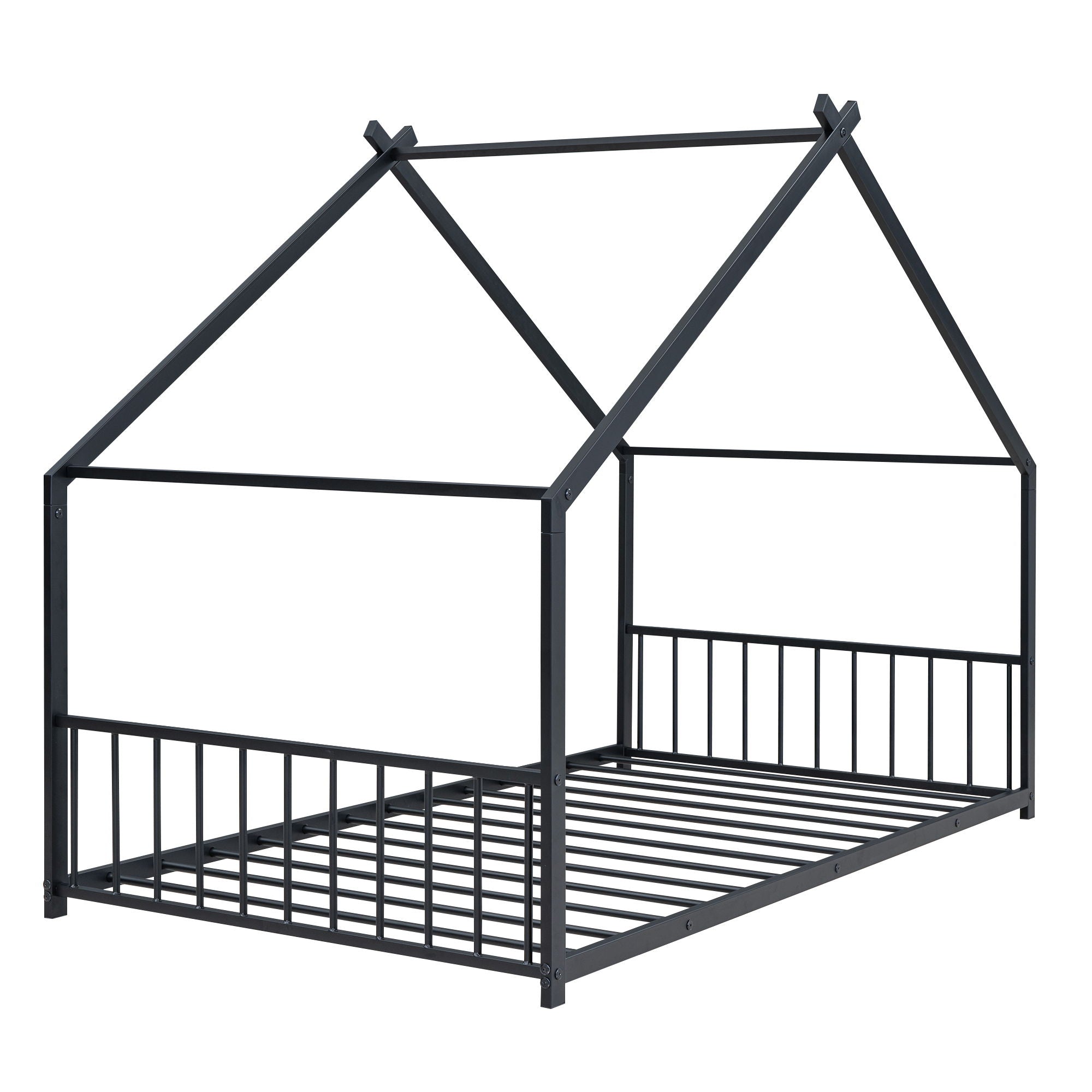 Twin Size House Bed - Black