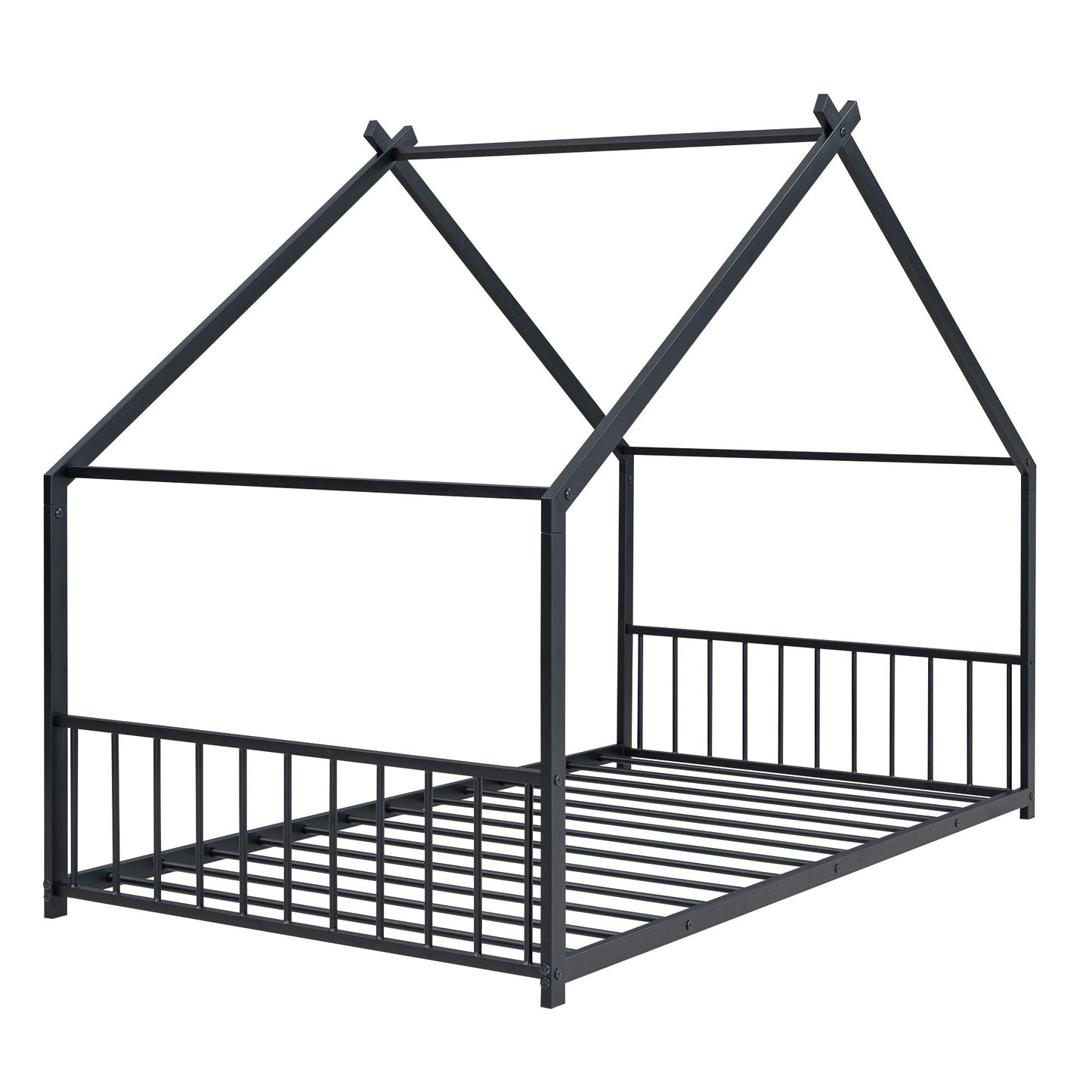 Twin Size House Bed - Black