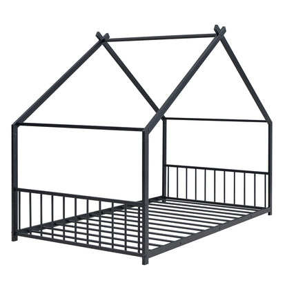 Twin Size House Bed - Black