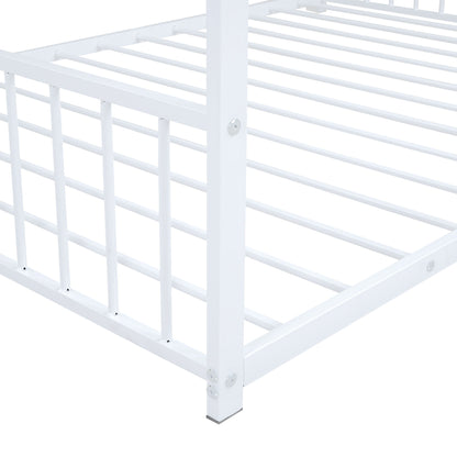 Full Size House Bed - White