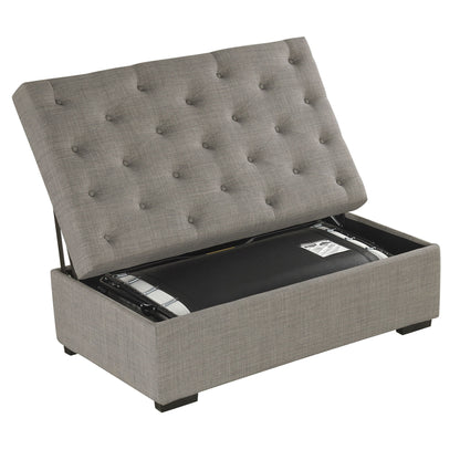 Convertible Ottoman Sleeper With Memory Mattress - Gray - Gray