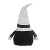 Sitting Gnome With Hat Spider, For Halloween Decor (Set of 2) - Black White