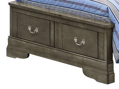 Twin Storage Bed Elegant Traditional - Gray