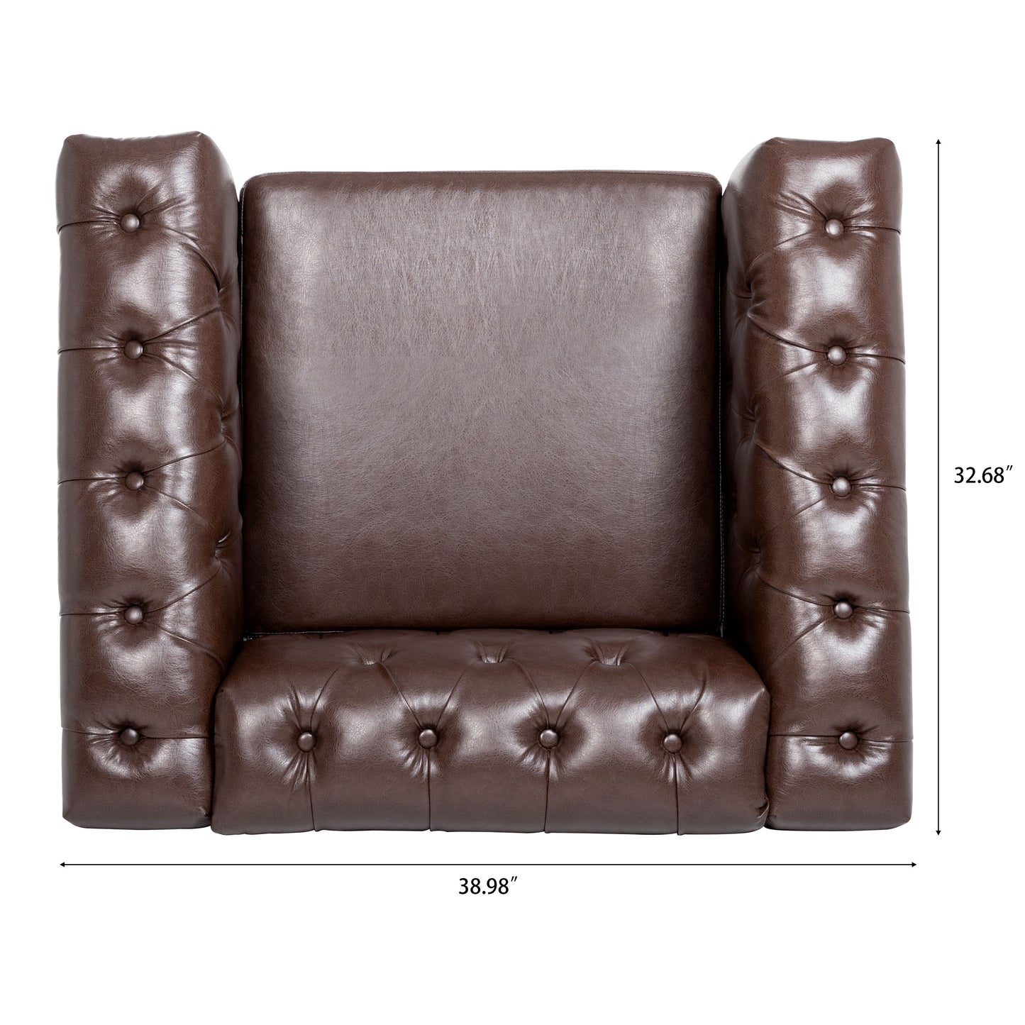 1 Seater Aesthetic Sofa For Living Room - Brown