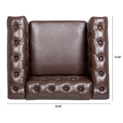1 Seater Aesthetic Sofa For Living Room - Brown