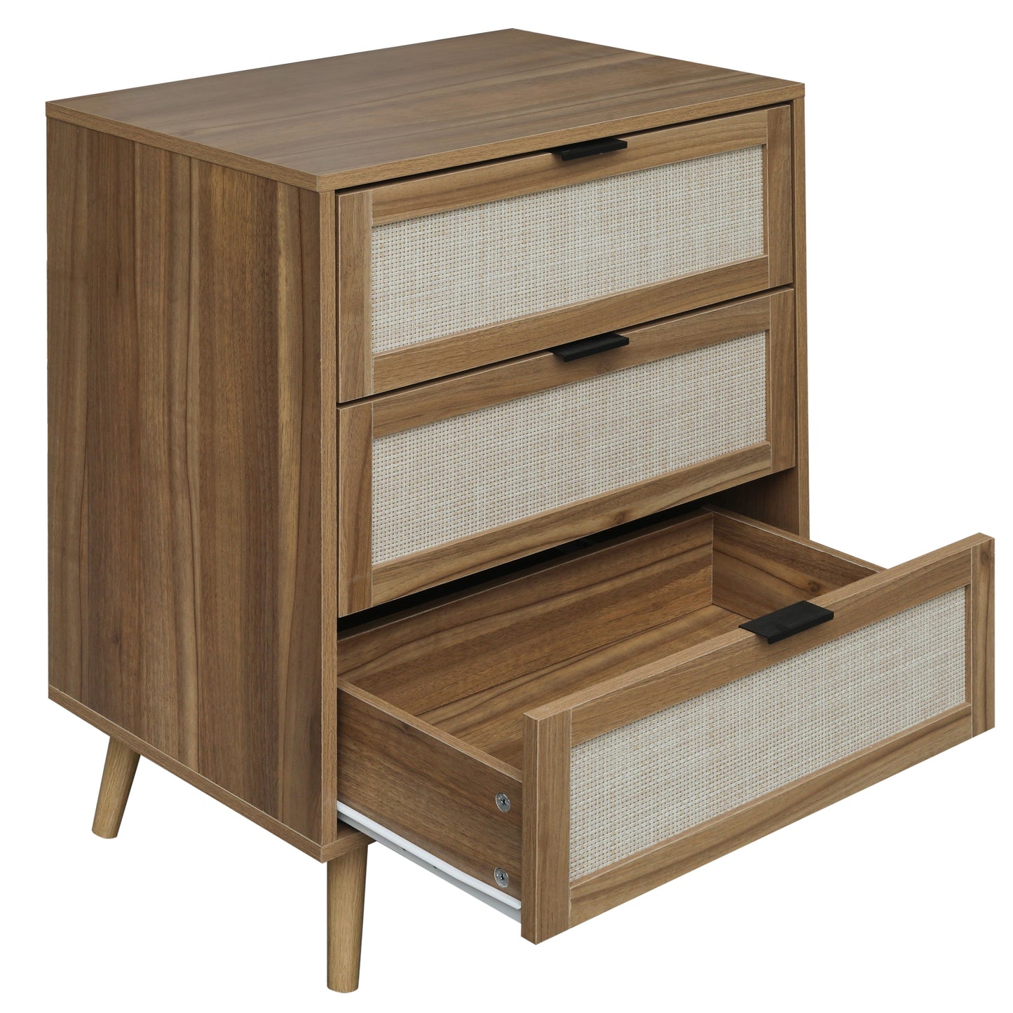 3 Drawer Cabinet, Suitable For Bedroom, Living Room, Study - Walnut