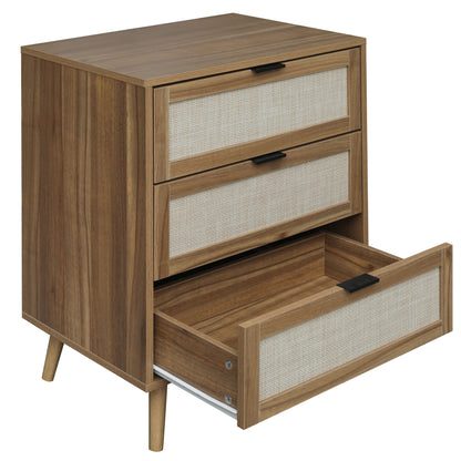 3 Drawer Cabinet, Suitable For Bedroom, Living Room, Study - Walnut