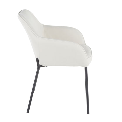 Daniella - Contemporary Dining Chair (Set of 2) - Black / Cream
