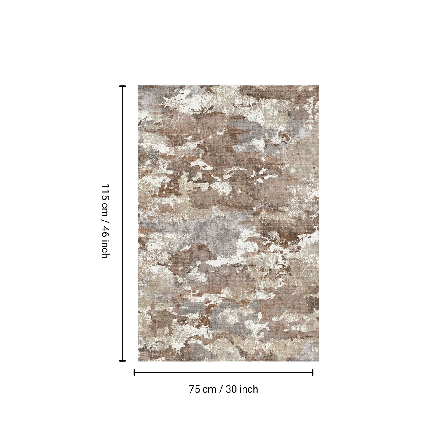 Sphinx - Indoor & Outdoor Washable Non - Slip Accent Rug, Elegant Design - Cream / Brown