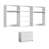 Devi - Wall Mounted Wood Closet System With Modular Units - White