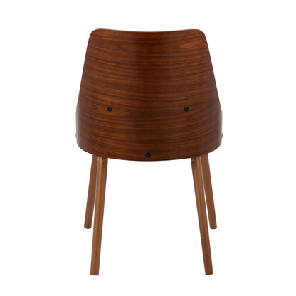 Anabelle - Mid-Century Modern Chair (Set of 2) - Walnut / Gray